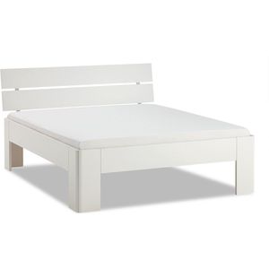 B Bright Fresh 500 Bed met Hoofdbord 140 x 220 cm - Bedframe Wit - Bedombouw - Instaphoogte: 50cm - Tweepersoonsbedden