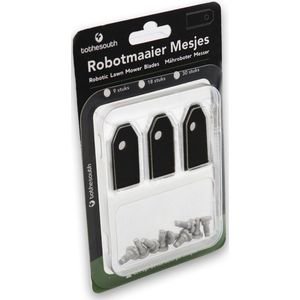 To the South® Robotmaaier Mesjes Black Coated (Limited Edition) geschikt voor Powerplus - 60 stuks