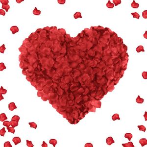 Valentijn Decoratie Rozenblaadjes Rood Romantische Versiering Herbruikbaar Duurzaam Rozen Bloemen Donker Rood 100 Stuks