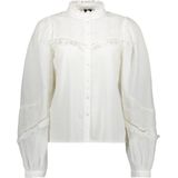 Vero Moda Blouse Vmclara L/s Emb Shirt Wvn Exp 10321919 Bright White Dames Maat - XL