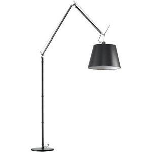 Artemide Tolomeo Mega vloerlamp schakelaar zwart/Ø 36 cm satijn zwart