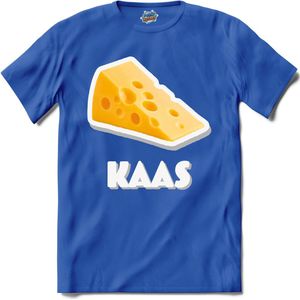 Kaas - grappig verjaardag kleding cadeau - eten teksten - T-Shirt - Dames - Royal Blue - Maat XL