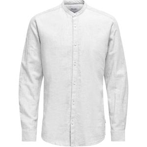 Only & Sons Caiden LS Solid Linen Mao Overhemd Mannen - Maat S