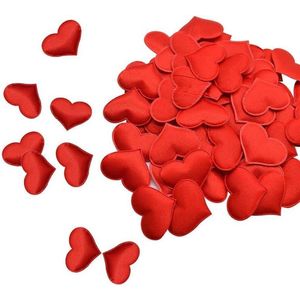 WiseGoods Premium Romantische Bloemblaadjes - Hartjes Confetti van Zijde - Rood - Rozen Blaadjes - Bruiloft Decoratie - 100 st