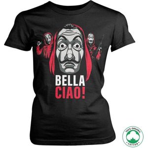 La Casa De Papel Dames Tshirt -L- Bella Ciao! Organic Zwart