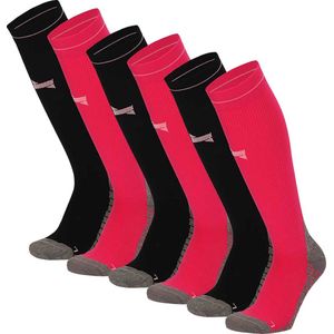 Xtreme Sockswear Compressie Sokken Hardlopen - 6 paar Hardloopsokken - Multi Pink - Compressiesokken - Maat 39/42