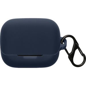 kwmobile cover voor oordopjes case - geschikt voor Anker Soundcore K20i - Trendy beschermhoes draadloze oordopjes in donkerblauw