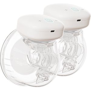 Youha® Dubbele draadloze borstkolven - elektrische draagbare borstkolf - makkelijk kolven - BPA-vrij - handsfree kolven - borstvoeding - dubbele borstkolven - 2x 240ML cups Moedermelk - Moderne kolf - Handmatig bedienbaar - Maat: 24mm