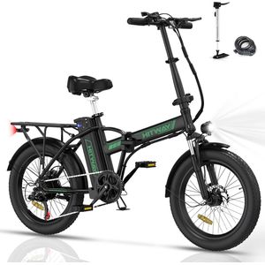 Hitway BK11 - Elektrische Fiets - E-Bike Opvouwbaar - 11.2Ah - Zwart/Groen