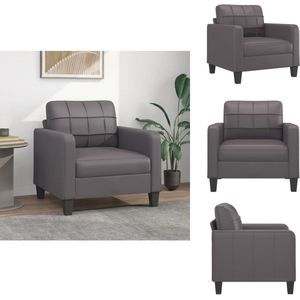 vidaXL Fauteuil - Fauteuils - Bank - Zitstoel - Fauteuil 60 cm kunstleer grijs