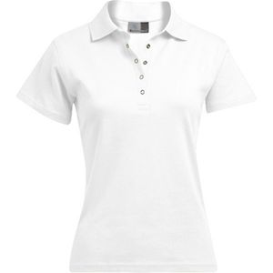 Women´s Interlock Polo met korte mouwen White - 4XL