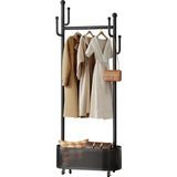 LifeStages® Kapstok - Een kapstok met mand, multifunctioneel ontwerp, hij kan 360° stabiel worden verplaatst, geschikt voor plaatsing in bed, woonkamer en veranda.