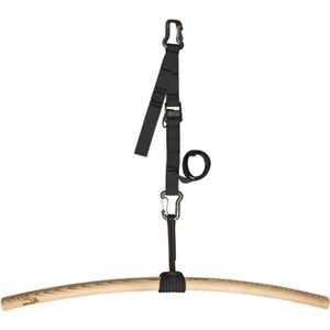 Premium Optrekstang van Hout Voor Buiten en Thuis (60 cm) - Ergonomisch Gebogen Optrekstang Voor Plafond, Balken, Tuin, Boom - Verstelbaar Inclusief Accessoires