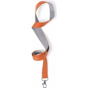 50 stuks oranje/grijze keycords - 50 cm - lanyards