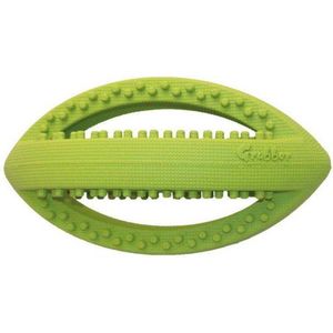 Happy Pet Grubber Rugbybal - Apporteren - 26 x 13 cm - Groen