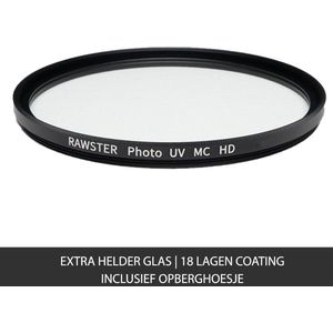RAWSTER Photo • UV beschermfilter • 82mm • Slim frame • Multi-coated