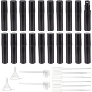80 stuks 2 ml mini plastic zwarte spuitflessen - draagbare matte parfumflessen met pipetten - reizen parfum en etherische olie