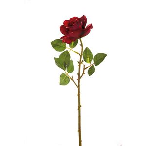 Deco roos ""Nora"" dark red kunstbloemen 50 cm lang