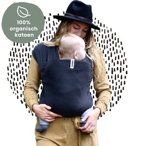Cuddie Baby Draagdoek - Premium Organic Baby Draagdoek gemaakt van Bio Katoen - Newborns tot 15 kg - Baby Cadeau - Antraciet