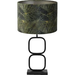 Light & Living Tafellamp Lutika/Amazone - Zwart/Groen - Ø30x67cm - - Sinterklaas cadeau - Sinterklaas cadeautjes - Cadeau vrouw - Cadeau man - Cadeau voor haar - Cadeau voor hem - Sint cadeau - Sint kado - Kado man - Kado vrouw