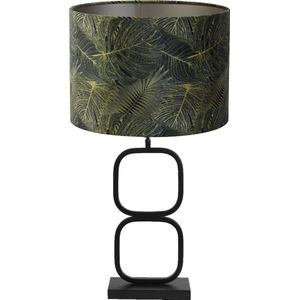 Light & Living Tafellamp Lutika/Amazone - Zwart/Groen - Ø30x67cm -