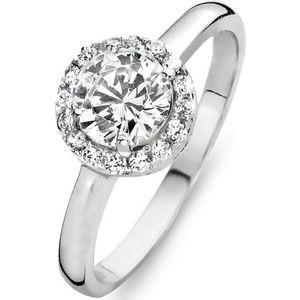 New Bling 943283907-58 - Zilveren Ring - Zilverkleurig met zirkonia stenen - Entourage