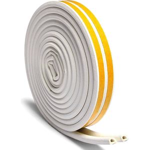 Nordevik® Tochtstrip 6 meter - Zelfklevend - Energiebesparing - Voor Ramen en Deuren - O-profiel Tochtstopper - Tochtband - Tochtwering - Hoogwaardig foam - Woning verduurzamen - 6 x 9mm