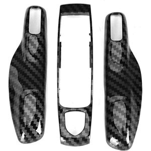 Autosleutelzakje Cover Case Shell - Koolstofvezel Keyless Entry Afstandsbediening Sleutelhanger - Cayman Macan - Beschermhoes - 3 stuks .