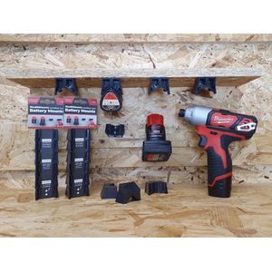 Stealthmounts - Batterijhouder Milwaukee M12 - 6 delig