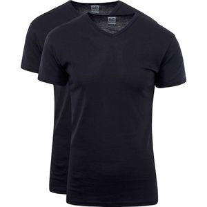 Alan Red - Vancouver T-shirt V-Hals Navy 2-Pack - Heren - Maat L - Slim-fit