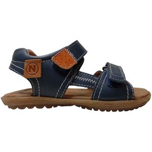 Naturino - Taror -Mt 29 - velcro's effen lederen sandalen - navy