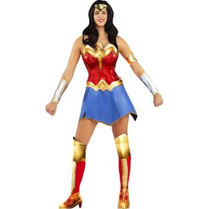 FUNIDELIA Wonder Woman kostuum voor vrouwen - Maat: L - Rood