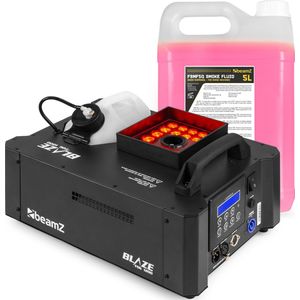 BeamZ BLAZE1200 rookmachine met CO2 vloeistof - horizontale en verticale rook - met 12x 4W RGBA LED’s