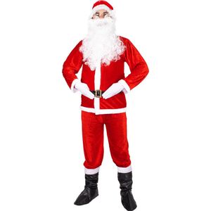 Kerstman Kostuum | Kerstman Pak | Verkleedkleding | 9-Delig | Rood