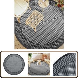 vidaXL Buitenkleed - 200 cm - Grijs - Polypropeen Tuintapijt - Outdoor Tapijt - Patio Tapijt - Terras Tapijt - Polypropylene Tapijt