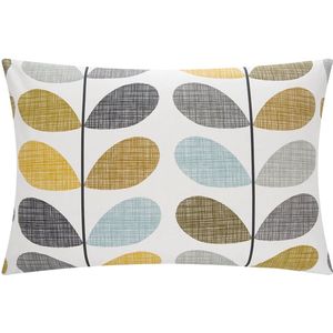 Orla Kiely Scribble Stem blauw/groen kussenslopen (2x) - percaalkatoen - 50x75 cm