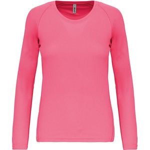 PROACT® Damessportshirt Lange Mouwen PA444 - Fluorescent Pink - S