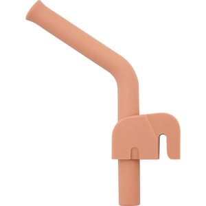 Dutsi - Siliconen Rietje met Rietjeshouderclip - Olifant Design - Antraciet