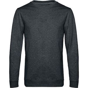 Sweater 'French Terry' B&C Collectie maat M Heather Asphalt Grijs