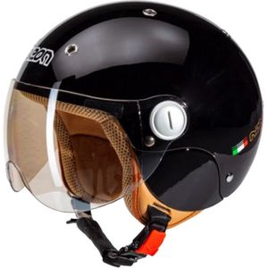 BEON B103D Junior Zwart S Kinderhelm - perfect voor je kleine rijder van 5, 6, 7 of 8 jaar - motor of de scooter - deze Scooterhelm biedt de ultieme bescherming voor je kind