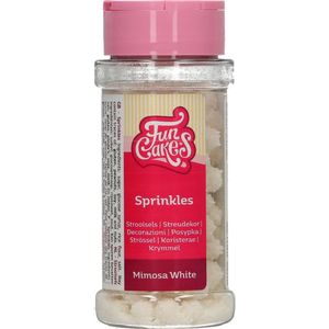 FunCakes Sprinkles Taartdecoratie - Mimosa - Wit - 45g