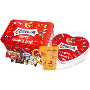 Mars Celebrations Vaderdag giftbox pakket met Twix mok - ""Happy Father's Day!"" - Twix, Snickers, Mars, Bounty, Galaxy, Maltesers, MilkyWay - 520g