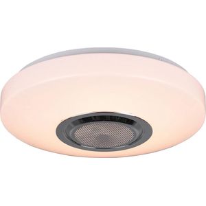 LED Plafondlamp - Trion Niamy - 10W - Bluetooth Luidspreker - RGBW - Dimbaar - Afstandsbediening - Rond - Mat Wit