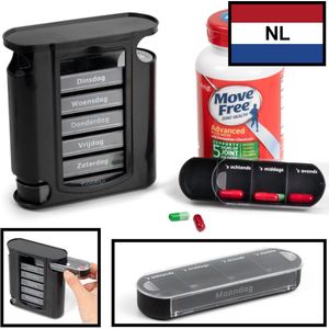 Medicijndoos 7 dagen met 4 vakken per dag - Nederlands - Pillendoos voor een week - medicijnbox / pillen organizer