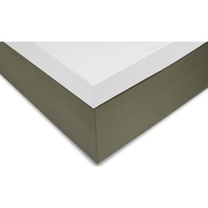 Zohome Hoeslaken Satinado-topper - Onderlaken 1 persoons - 90x210-220 - 100% Katoen-Satijn - Wit
