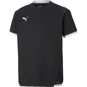 PUMA teamLIGA Jersey Jr Unisex sportshirt - Puma Black-Puma White - Maat 128