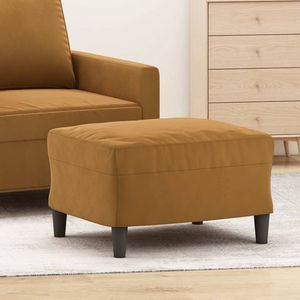 vidaXL Voetenbank 60x50x41 cm fluweel bruin - Voetenbank - Voetenbanken - Voetenbankje - Voetensteun