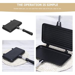 Dubbelzijdige bakken pancake pan omelet trays sandwichmaker flipgrillpan - ontbijt toast panini wafel - niet-stick