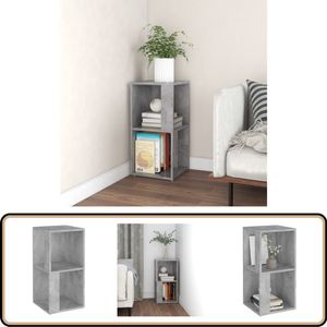 vidaXL Hoekkast - 33x33x67 cm - Bewerkt hout - Grijs Hoekkast - Betongrijs - Houten Kast - Designkast - Opslagruimte
