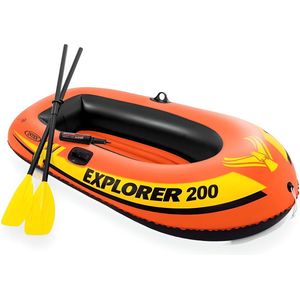 Intex - Explorer 200 SET - Opblaasboot Met Peddels - Opblaasbaar Bootje - Intex Boot - Opblaasboot - Opblaasbootje Kinderen - Opblaasbootje Volwassenen